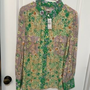 Floral Button-Up Blouse